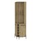 Homeroots 71in Natural Wood Corner Bar Cabinet With Two Doors 479765 - alternate 1