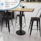 Flash Furniture Beverly 18'' Round Restaurant Table Base with 3'' Dia. Bar Height Column and Foot Ring XU-TR18-BAR-3CFR-GG - alternate 4