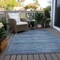 Homeroots 5' X 8' Denim Blue And Sky Blue Abstract Washable Indoor Outdoor Area Rug 618269 - alternate 5