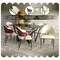 Leisuremod Aria Modern Dining Chair in Leather and Iron Legs with Curved Back in Red, 4PK AC45R4 - alternate 7
