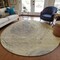 Homeroots 8' Beige Taupe And Gray Round Abstract Washable Indoor Outdoor Area Rug 582790 - alternate 6