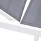 Leisuremod Marlin Patio Chaise Lounge Chair with White Aluminum Frame, Dark Grey MLW-77DGR - alternate 5