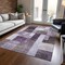 Homeroots 3' X 5' Eggplant Black And Lavender Geometric Washable Indoor Outdoor Area Rug 605855 - alternate 7