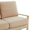 Leisuremod Jefferson Contemporary Velvet Loveseat with Gold Frame, Beige JAG53BG - alternate 4