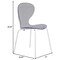 Leisuremod Modern Oyster Transparent Side Dining Side Chair with White Base in Black, 4PK OCW-17TBL4 - alternate 6
