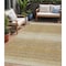 Homeroots 5' X 8' Gold And Beige Abstract Washable Indoor Outdoor Area Rug 599959 - alternate 1