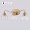 Vaxcel Shirley 3-Light Vanity Light, Champagne Gold, Clear Fluted Tulip Glass, 21.25-In. Wide W0581 - alternate 3