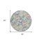 Homeroots 8' Beige Blue And Green Round Geometric Washable Indoor Outdoor Area Rug 609120 - alternate 7