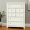 Homeroots 36" White Solid Wood Seven Drawer Dresser 374198 - alternate 3