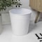 Happimess Riley Modern Classic Hammered Steel Accent 2-Gallon Wastebasket, Matte White HPM1111D - alternate 1