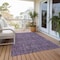 Homeroots 9' X 12' Purple And Green Floral Washable Indoor Outdoor Area Rug 564363 - alternate 5