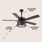 Jonathan Y Max 52" 3-Light Farmhouse Industrial Iron/Wood Mobile-App/Remote-Controlled LED Ceiling Fan, Black/Da JYL9721A - alternate 8