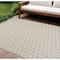 Homeroots 6' X 9' Gray And Ivory Geometric Indoor Outdoor Area Rug 554835 - alternate 1