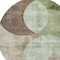 Homeroots 8' Artichoke Green Brown And Beige Round Geometric Washable Indoor Outdoor Area Rug 604901 - alternate 4