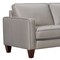 Homeroots Gray Leather L Shaped Three Piece Corner Sectional 548959 - alternate 6