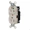Hubbell Wiring Device-Kellems Straight Blade Receptacle, 5-20R, 20 A, 125V AC, 2 Pole, 3 Wire, Surface Mount, Grounded HBL8300STLA - alternate 1