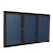 Ghent Indoor/Outdoor Enclosed Vinyl Bulletin Board, Bronze Aluminum Frame, 4'H x 8'W, 3 Door, Navy PB34896VX-195 - alternate 1
