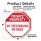 Signmission Private Property No Trespassing No, 6 inch X 6 inch, Plastic Sign, 2PK OC-P-2PACK-6-158 - alternate 7