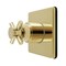 Kingston Brass Single-Handle Six-Way Diverter Valve with Square Trim Kit, Polished Brass KS4042DX - alternate 1