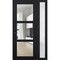 Vdomdoors Front Exterior Prehung FiberGlass Door Clear Glass See-through / Manux 8555 Matte Black Clear Glass MANUX8555EXD-BLK-W36+14 x H80+14-LH - alternate 4