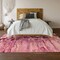 Homeroots 3' X 5' Raspberry Ivory And Gold Abstract Washable Indoor Outdoor Area Rug 643535 - alternate 3