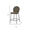 Homeroots Set of Two 26" Green and Black Fabric and Metal Counter Height Bar Chairs, 2PK 716229 - alternate 5