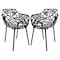 Leisuremod Modern Devon Aluminum Armchair, Black, 2PK DCA23BL2 - alternate 1