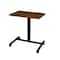 Homeroots Adjustable Brown and Black Wood and Stainless Steel Rolling Standing Desk 535349 - alternate 2