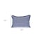 Homeroots 14" X 20" Blue and White Striped Cotton Throw Pillow With Fringe 529342 - alternate 4