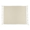 Homeroots 60" X 50" Cream Woven Cotton Chevron Throw Blanket with Tassels 516621 - alternate 4