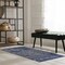 Homeroots 3' X 5' Navy Blue Machine Braided Distressed Area Rug With UV Protection 555576 - alternate 5