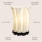Jonathan Y Flame 13.5 in. Modern Bohemian Plant-Based PLA 3D Printed Dimmable LED Table Lamp, White/Black USA1002B - alternate 4