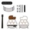 Vintiquewise Guitar Shape 5-Bottle Wine Rack - Vintage Decorative Freestanding Wine Holder and Storage QI004684 - alternate 4