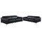 Homeroots Two Piece Black Italian Leather Four Person Seating Set 534169 - alternate 5