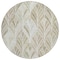 Homeroots 8' Khaki Tan And Beige Round Geometric Washable Indoor Outdoor Area Rug 589232 - alternate 6
