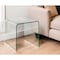 Homeroots 21" Clear Glass Rounded Edge End Table 554643 - alternate 5