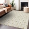 Homeroots 8' X 10' Gold And Beige Geometric Washable Indoor Outdoor Area Rug 595736 - alternate 4