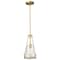 Nuvo Valentine, Small Pendant, Vintage Brass Finish, Hammered Glass 60/8265 - alternate 6