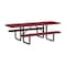 Leisure Craft 8 FT ADA Accessible Outdoor Picnic Table with 2 Bench Seats, Burgundy T8XPP-ADA-BURGUNDY - alternate 1