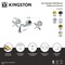 Kingston Brass Double-Handle Wall Mount Bathroom Faucet, Matte Black KS3120ZX - alternate 2