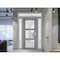 Vdomdoors Front Exterior Prehung FiberGlass Door Frosted Glass / Manux 8552 Grey Ash / Office Commercial and MANUX8552EXD-SS-W36 x H80-Left-hand Inswing - alternate 1