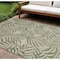 Homeroots 6' X 9' Ivory And Green Palm Leaf Indoor Outdoor Area Rug 550176 - alternate 5
