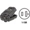 Leviton 15A 125V 2-Wire 2-Pole Hinged Cord Connector Black 017-00102-0EP - alternate 1