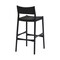 Armen Living Erie Black Woven Paper Cord and Wood Counter Stool LCERBABLK26 - alternate 6