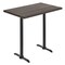 Flash Furniture Bennett 30 in x 48 in Solid Wood Indoor Tabletop in Dark Brown with Dual 5 in x 22 in Bar GSF-REC3048-DKBRN-T0522B-GG - alternate 1