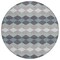 Homeroots 8' Gray Black And Green Round Geometric Washable Indoor Outdoor Area Rug 597904 - alternate 4