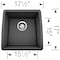 Blanco Bar Sink, 1 bowl, Silgranit, 17.00 in W x 17.50 in L x 9.37 in H 440079 - alternate 2