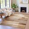 Homeroots 5' X 8' Brown And Ivory Striped Washable Indoor Outdoor Area Rug 630976 - alternate 5