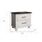 Homeroots 29" White Two Drawer Nightstand 527062 - alternate 2