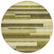 Homeroots 8' Olive Green Ivory And Beige Round Striped Washable Indoor Outdoor Area Rug 613304 - alternate 7